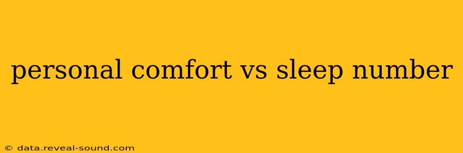 personal comfort vs sleep number
