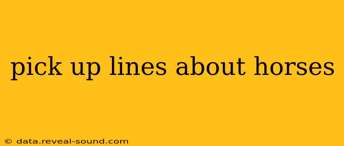pick up lines about horses