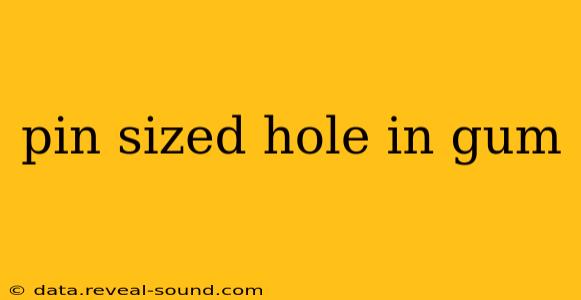 pin sized hole in gum
