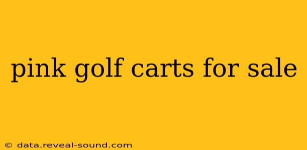 pink golf carts for sale
