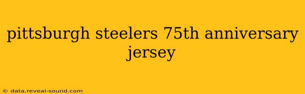 pittsburgh steelers 75th anniversary jersey