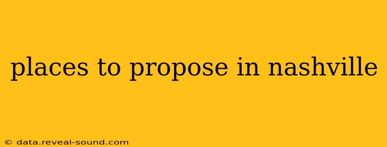 places to propose in nashville