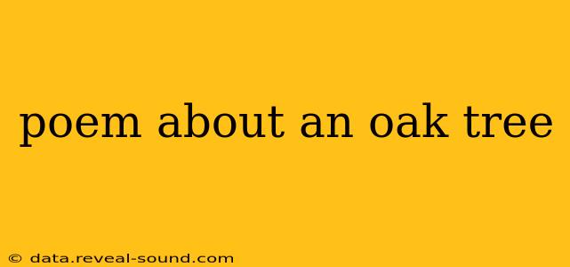 poem about an oak tree