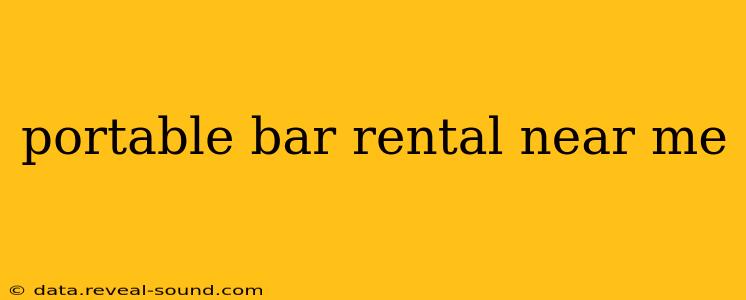portable bar rental near me