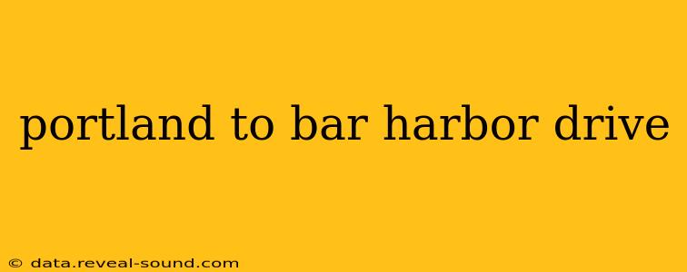 portland to bar harbor drive