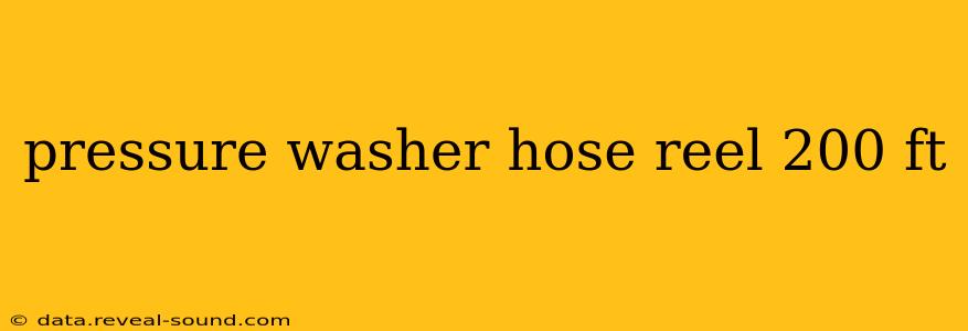 pressure washer hose reel 200 ft