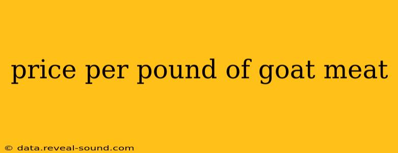 price per pound of goat meat