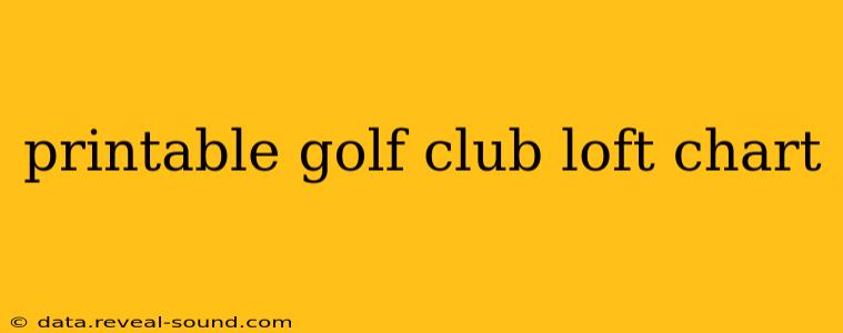 printable golf club loft chart