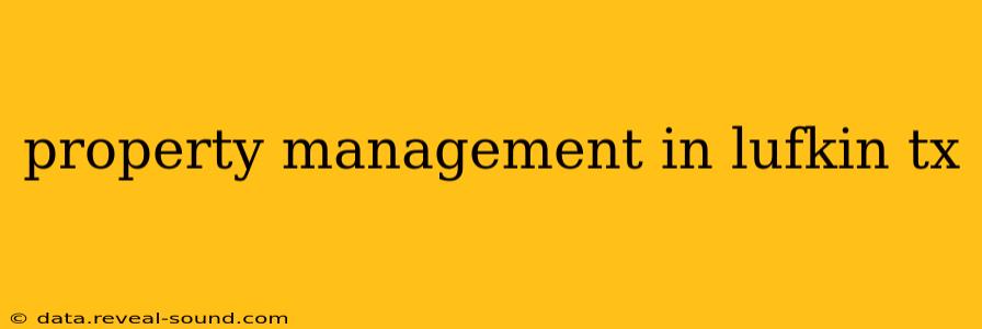 property management in lufkin tx