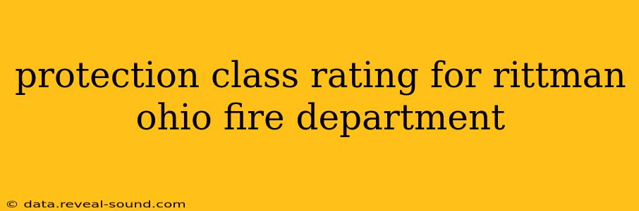 protection class rating for rittman ohio fire department