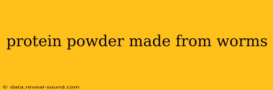protein powder made from worms