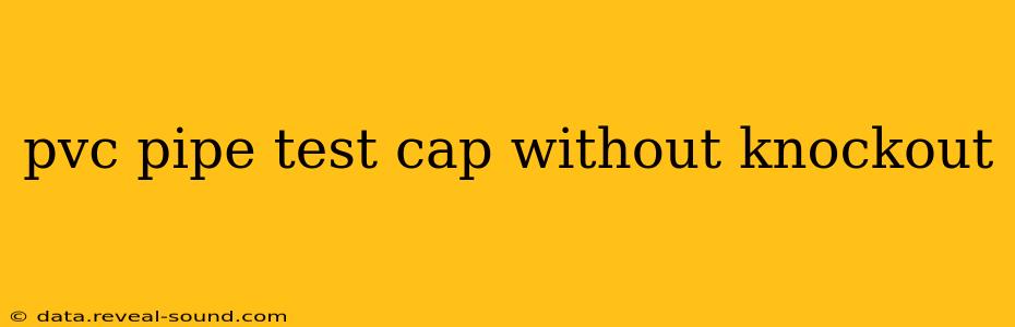 pvc pipe test cap without knockout