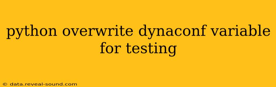 python overwrite dynaconf variable for testing