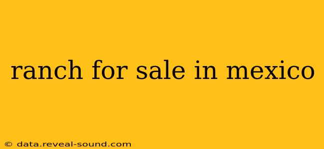 ranch for sale in mexico