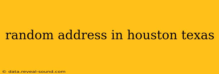 random address in houston texas
