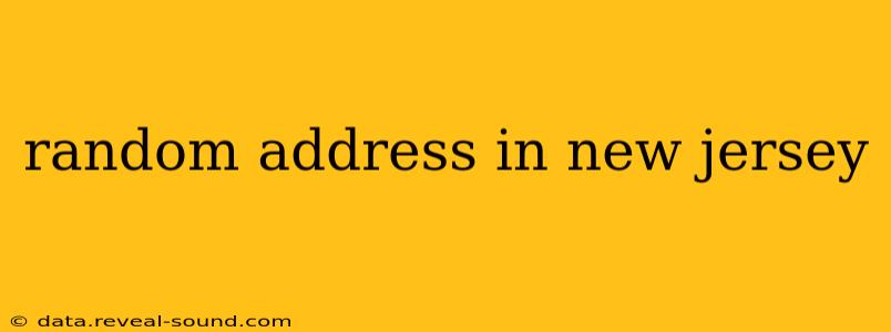 random address in new jersey