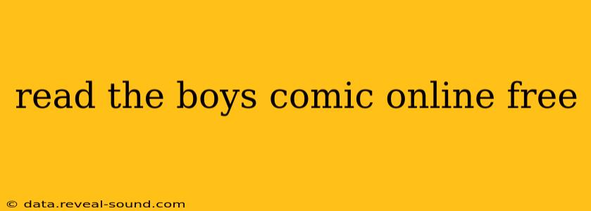 read the boys comic online free