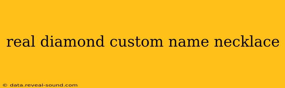real diamond custom name necklace