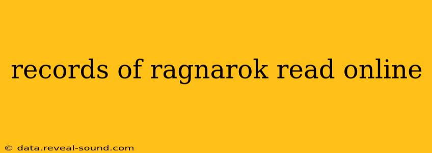 records of ragnarok read online