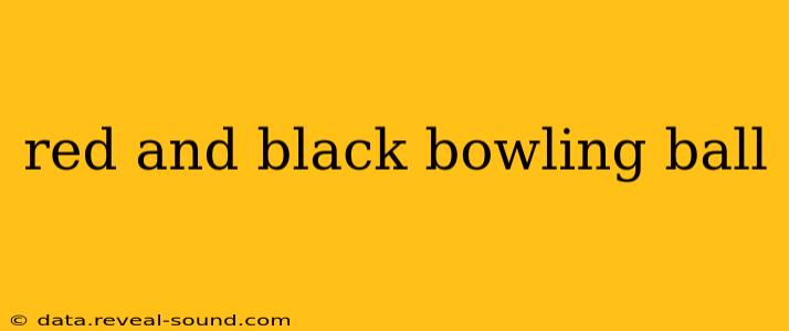 red and black bowling ball