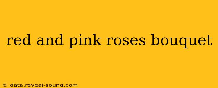 red and pink roses bouquet