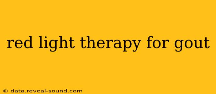 red light therapy for gout