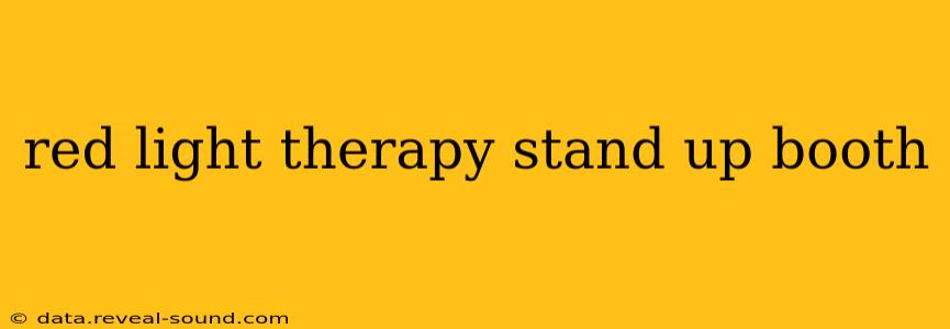 red light therapy stand up booth