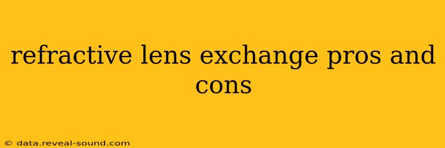 refractive lens exchange pros and cons