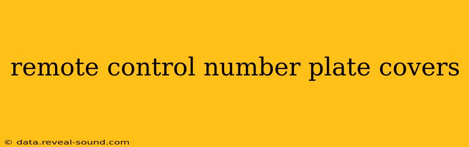 remote control number plate covers