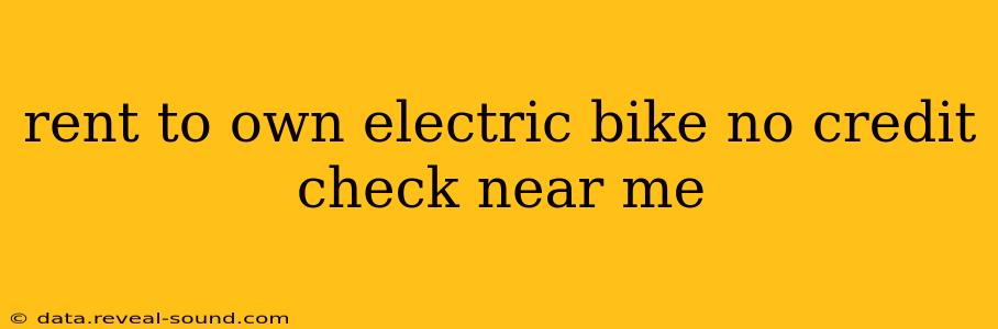 rent to own electric bike no credit check near me