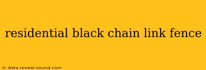 residential black chain link fence