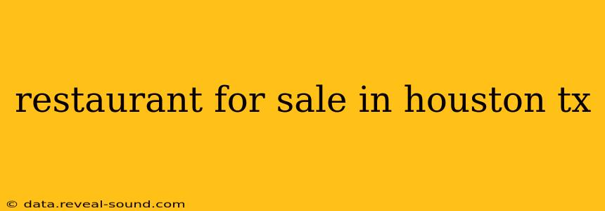 restaurant for sale in houston tx