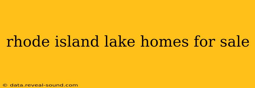 rhode island lake homes for sale