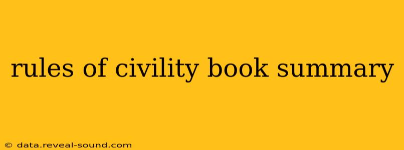rules of civility book summary
