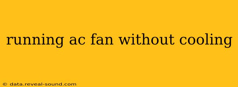 running ac fan without cooling