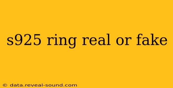 s925 ring real or fake