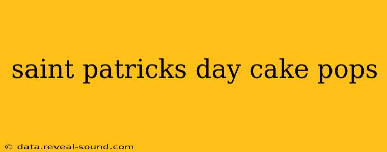saint patricks day cake pops
