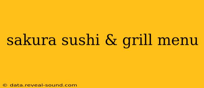 sakura sushi & grill menu