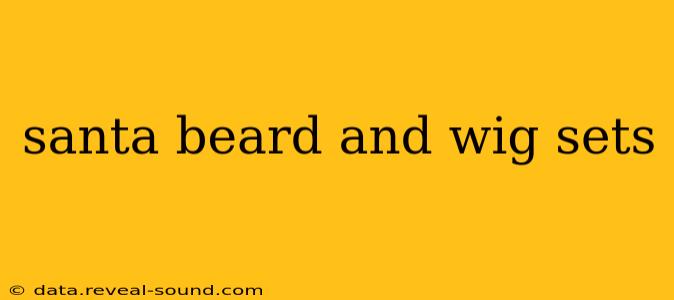 santa beard and wig sets