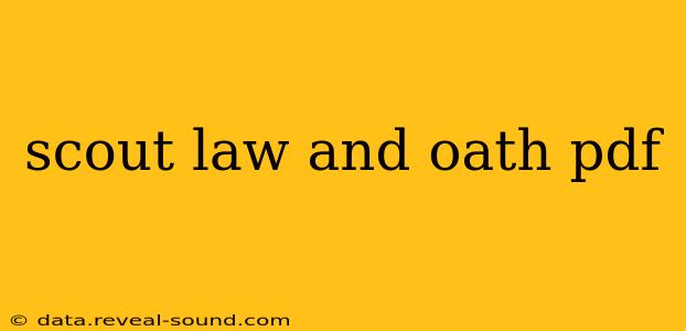 scout law and oath pdf