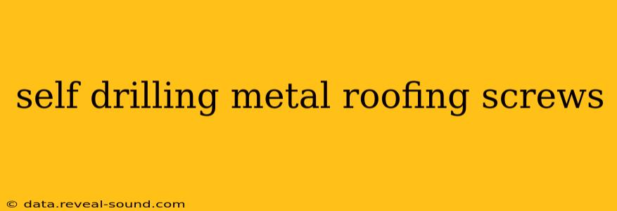 self drilling metal roofing screws