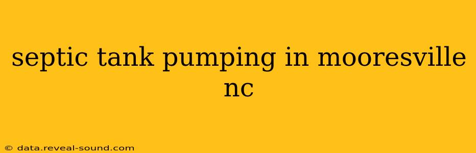 septic tank pumping in mooresville nc