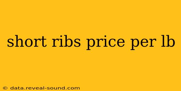 short ribs price per lb