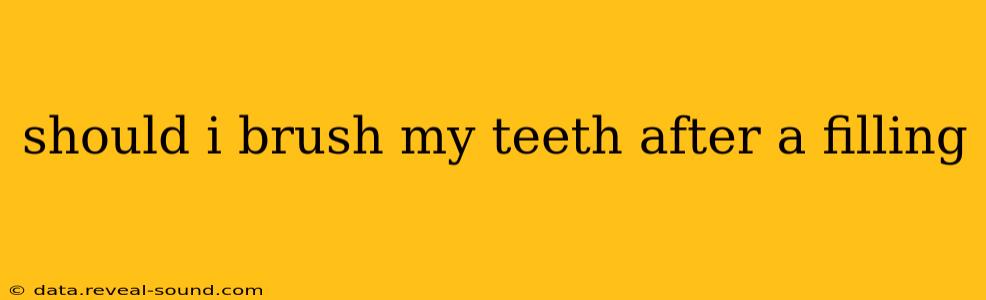 should i brush my teeth after a filling