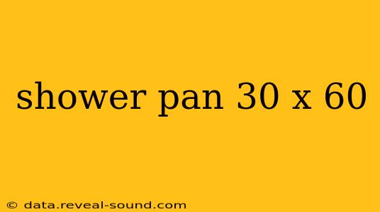 shower pan 30 x 60