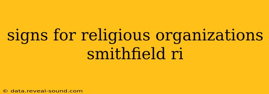 signs for religious organizations smithfield ri