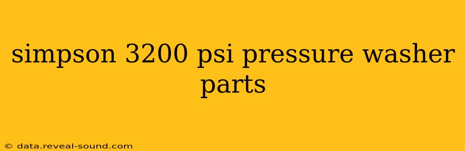 simpson 3200 psi pressure washer parts