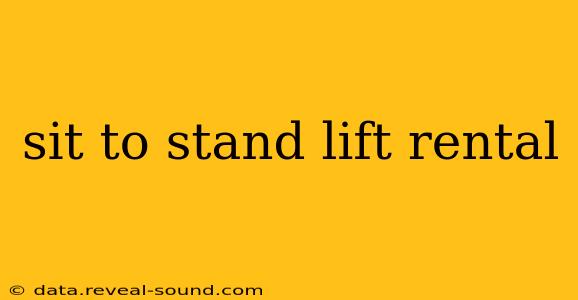 sit to stand lift rental
