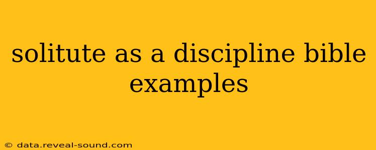 solitute as a discipline bible examples