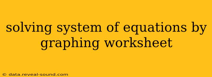 solving system of equations by graphing worksheet